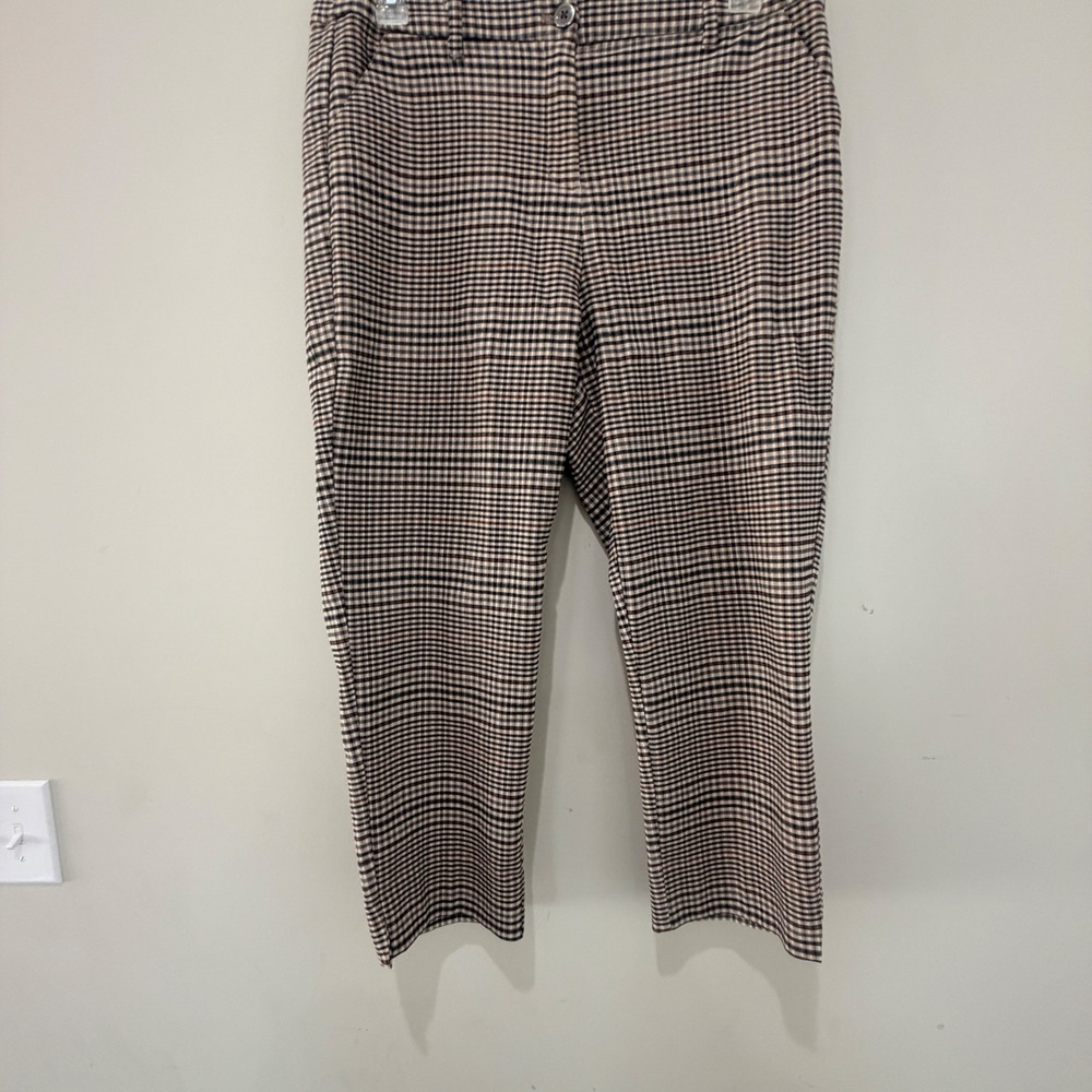 Maurices Plaid Ankle Pants Women XL Stretch Dark Academia